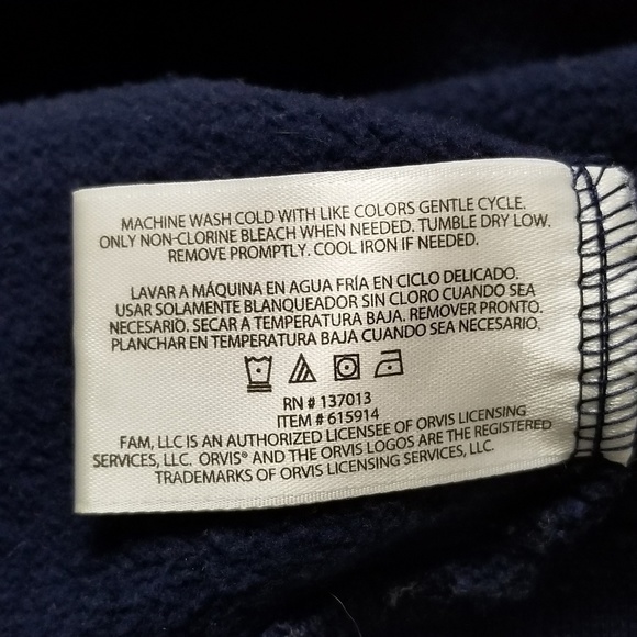 Orvis 1/4 Zip Sweatshirt Blue Cotton Blend XXL - Picture 6 of 6